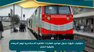 «توقيت دقيق» جدول مواعيد قطارات القاهرة الإسكندرية ليوم الأربعاء وكيفية الحجز